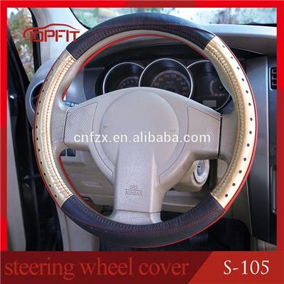 Guangzhou factory Design your steering wheel cover with genuine leather materials