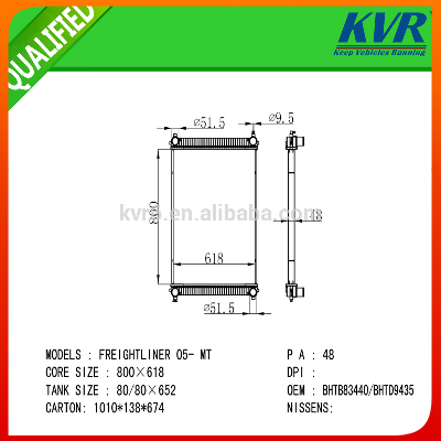 truck cooling radiator FOR FREIGHTLINER OEM BHTB83440/BHTD9435