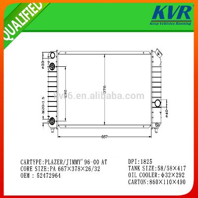 assembly radiator FOR CHEVROLET PLAZER/JIMMY'96-00 OEM 52472964
