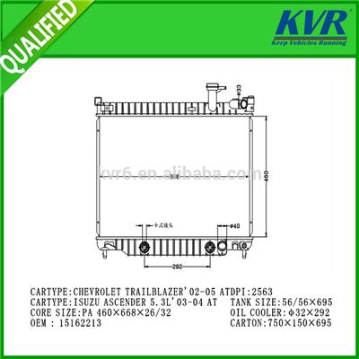 aluminum radiator FOR CHEVROLET TRAILBLAZER'02-05 OEM 15162213