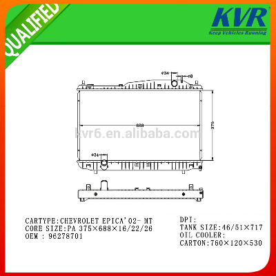 extruded aluminum radiator FOR CHEVROLET EPICA'02- OEM 96278701