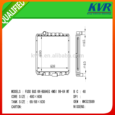 Antique historical cast iron radiators FOR MITSUB FUSO BUS KK-BG64EG 4M51 99-04 OEM MK522889
