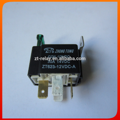 China supplier ZT623 4pin 30A auto fuse relay with connector relay