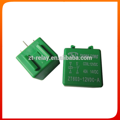 Relay 40A12V green color shell terminal type auto relay