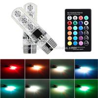 
Car Fog Lights, Dacawin T10 5050 SMD RGB Remote Controller Reading Wedge Light Lamp 6 LED
