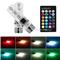 Car Fog Lights, Dacawin T10 5050 SMD RGB Remote Controller Reading Wedge Light Lamp 6 LED