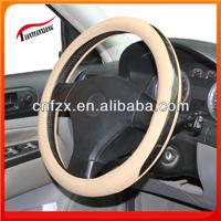 2016 Bamboo carbon leather steering wheel cover for toyota universal size