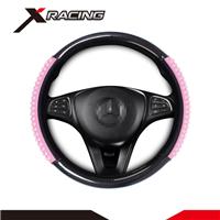 
Auto car universal genuine elegant soft women pink glitter steering wheel cover for steering protection
