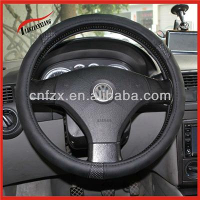 Genuine Leather steering wheel cover/For BMW black color Genuine Leather steering wheel cover