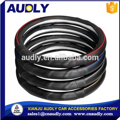 Leather Sport Grip Steering Wheel Cover