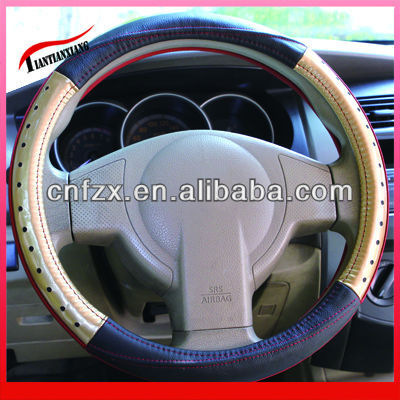 Golden and Black 16 inch Auto Steering Wheel Cover for toyota accessories