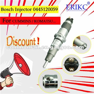 Bosch KOMATSU 6754-11-3011 6754-11-3010 Common Rail Injector 0445120059 Bosch Fuel Injectors , 4945969 Bosch Cummins Injector Assy Part 0 445 120 059