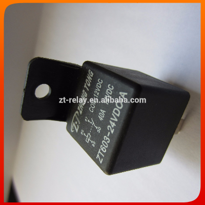 24v 40a 4pin normally closed car relay with plastic bracket with resistance