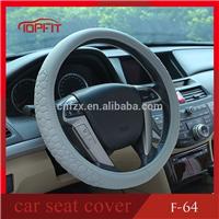 
New Arrival 4 Spoke Lattice Design Skipproof Premium High Quality Genuine Leather Pattern PVC Smooth Car Steering Wheel Covers
