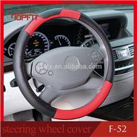 
Manufacturer 15" Black and Red 3 Spoke High Quality Super Fiber Car Decor Steering Wheel Cover
