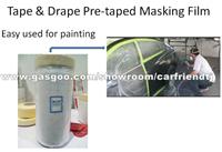 10um Clear Pre-Folded Masking Films Rolls With Tape