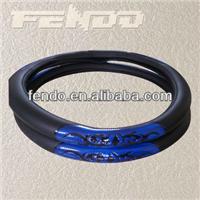 
PU leather+Light Reflecting Material steering wheel cover
