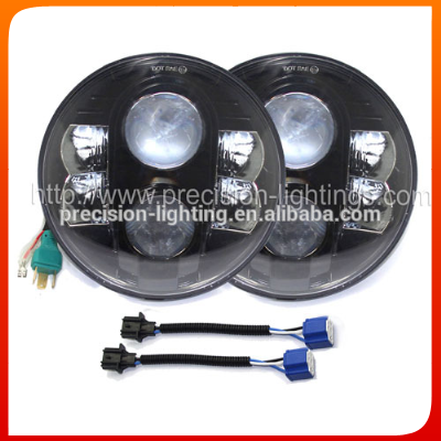 Jeep Wrangler accessory 4x4 Offroad waterproof 7'' Headlight with DRL for Wrangler-X5 7inch Jeep Light