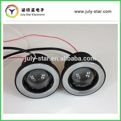 Cheap price 3.0" LED projector fog light cob with blue angel eye ring 20W set