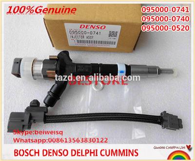 Genuine DENSO common rail injector 095000-0740,095000-0741 095000-0520 for TOYOTA 23670-30010 23670-39015