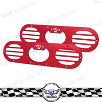 
jdm car red universal rear bumper side aluminum air diversion diffuser panel
