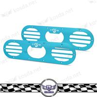 
New 1 Pair Car Aluminum Universal Blue Rear Bumper Air Diversion Diffuser
