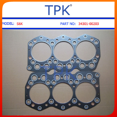 Mitsubishi S6KT Cylinder Head Gasket,S6K Head Gasket 34301-00203S 34301-00203G