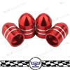 
atv Red bullet style universal 4PCS tires valve cap air valve stem caps
