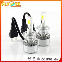 C6 2017 36w 3800lm car led headlight h7 h4 9005 9003 9007 hi/lo bean bulbs with cob chip for universal cars