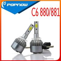 Cheap C6 dual color led headlight 36w cob, 880 881 h27 cob for car headlight system