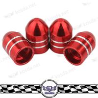 
atv Red bullet style universal 4PCS tires valve cap air valve stem caps
