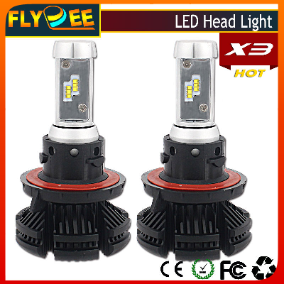50w 6000LM X3 LED headlight h4 free DIY with 3 kinds colorful film car accessories