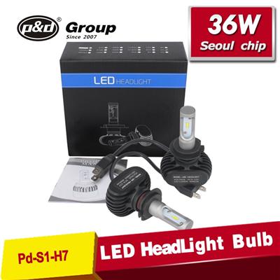 36W super bright led headlight bulb h7 , led conversion kit, h1 led bulb