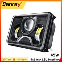 Hot Selling 6000K IP67 Waterproof 45W 4x6 Jeep Wrangler Led Headlight