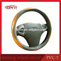 
Australia high quality and cheap PVC leather car steering wheel cover middle size wood leather with PVC car steering cover PVC-7
