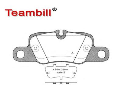 CHINA Auto parts brake pad for Porsche 911 Panamera 99135294900