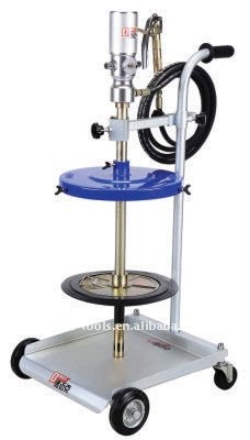 Industrial 50:1 Mobile Grease Pump Kit with Hose Reel for 120Lb. Drums