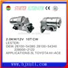 CHINA motor starter assembly Excellent quality auto starter Toyota HI-ACE 28100-54380/54340 228000-2122