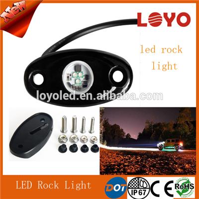 DOT Auxiliary Lights 6W 2 inch Undercar Led Rock Light, Bluetooth Phone APP Smart RGB Led Rock Light