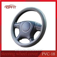 
2016 new design of PVC leather car steering wheel cover guangzhou car steering cover factory OEM grey car wheel cover PVC-18
