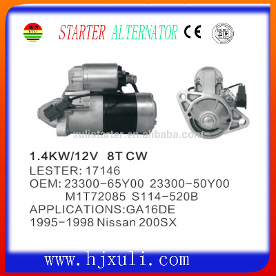 Starter Assembly Type nissa starter 23300-50Y00 23300-65Y00 M1T72085 LESTER:17146 for Nissa 200SX