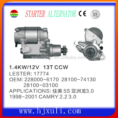 Stable and reliable operation auto starter for Toyota Camry 228000-6170 28100-74130 LESTER:17774