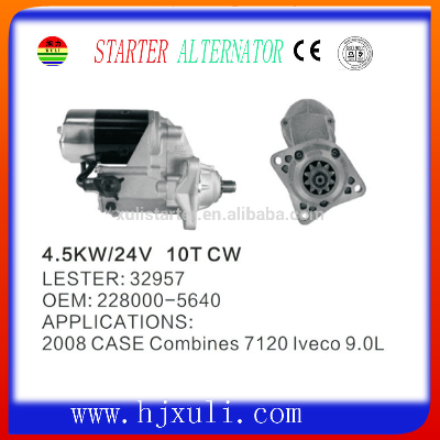 12V rebuilt Top-quality Auto starter for Case Combines Iveco 9.0L 228000 -5640 LESTER:32957