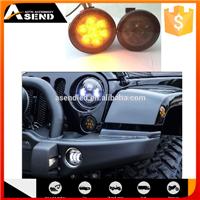 Front grill wireless smoke turn signal led light for jeep wrangle