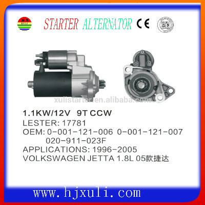 $50 OFFTop-quality 12V rebuilt Auto starter for VOLKSWAGEN JETTA 1.8L 0-001-121-006 LESTER:17781