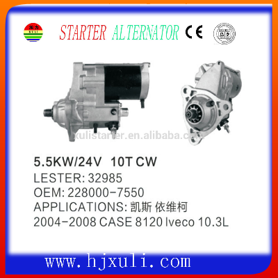 $50 OFFGood-quality 12V rebuilt Auto starter for IVECO 10.3L 228000-7550 LESTER:32985