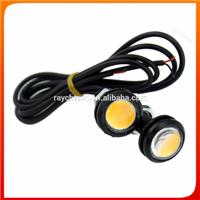 $50 OFFDRL Parking light 23mm Eagle Eye led car lights Daytime Running Light 12V 9W for Fog lamp Tail lamp Reverse Lamp with yellow