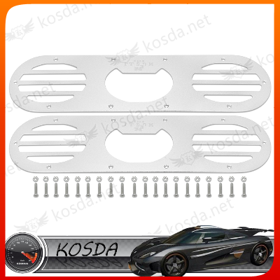 $50 OFFuniversal rear bumper side auto car aluminum silver air diversion diffuser panel