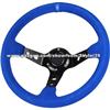 350mm Deep Dish Blue Suede Steering Wheel