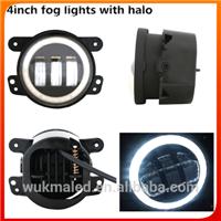 $50 OFF2015 New 4Inch 30w Projector lens LED Fog Driving Lights White Halo Fits Jeep Wrangler Dodge Chrysler Front Bumper Lights